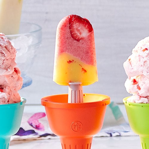 Orange Strawberry Quicksicles