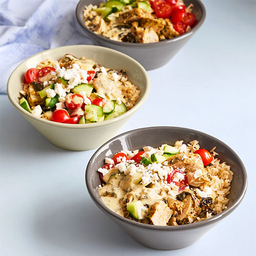 Pressure Cooker Mediterranean Chicken & Rice Bowls