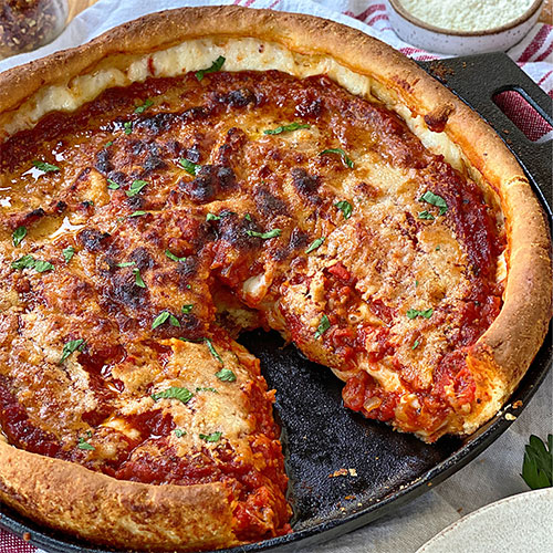 Deep Dish Pizza - Homemade Chicago-Style Pizza at Home