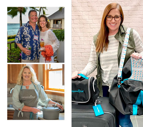 various images showing consultants at work and at events