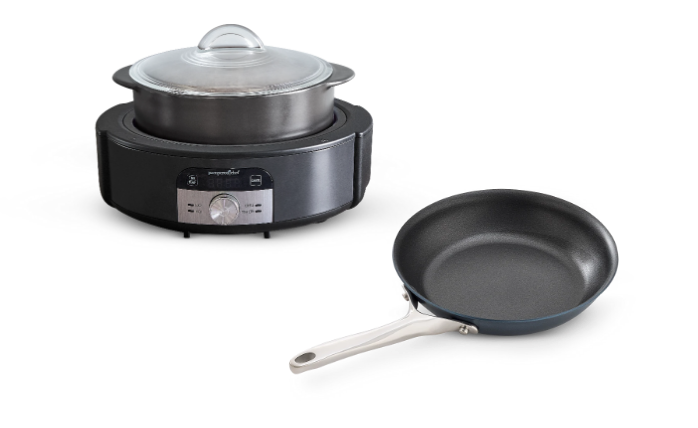 Deluxe Multi Cooker amd Brilliance Nonstick Fry Pan