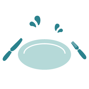 plate with knife and fork icon