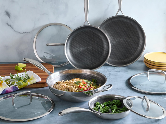 Pampered Chef 5-Piece Brilliance Nonstick Cookware Set