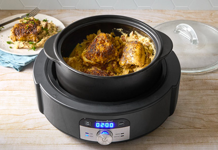 Pampered Chef Rockcrok 4-Qt. Slow Cooker Set