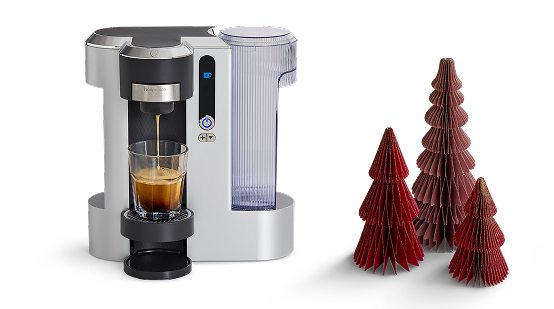 Coffee Machine and a Red Tree
