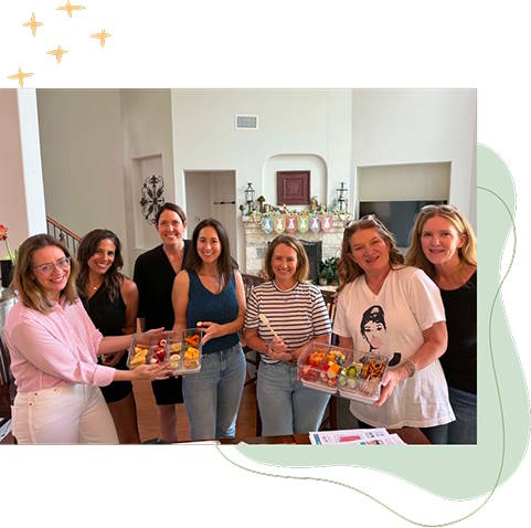 friends snackling together