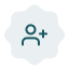 person with a plus sign icon