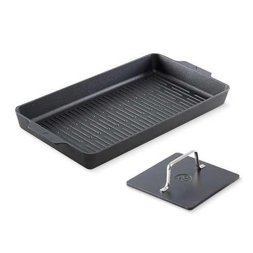 Nonstick Double Burner Grill and Grill Press