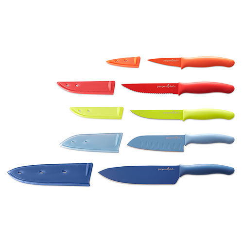 Coated Knife Set Shop Pampered Chef Canada Site