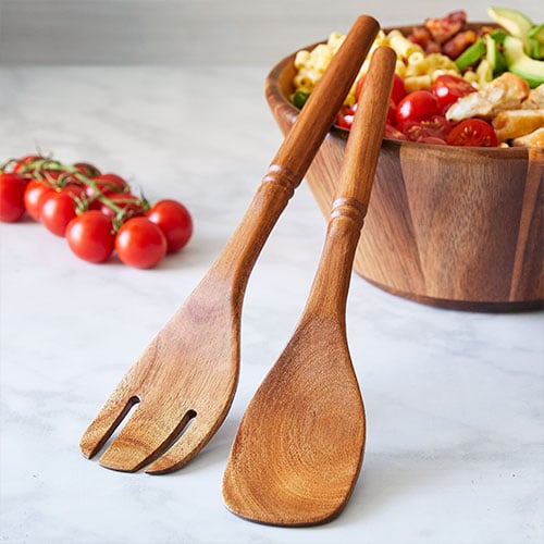 Wood Salad Servers Shop Pampered Chef Canada Site