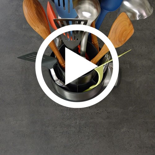 Play Stainless Steel Rotating Utensil Holder Video