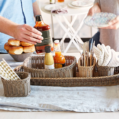 Wicker Serving Caddy