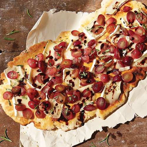 Grilled Grape, Rosemary & Brie Flatbread