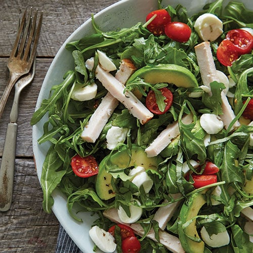 Chicken Avocado Caprese Salad