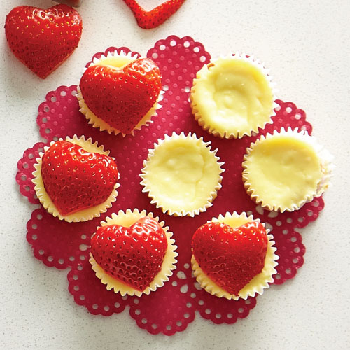 Mini Heart Cheesecakes