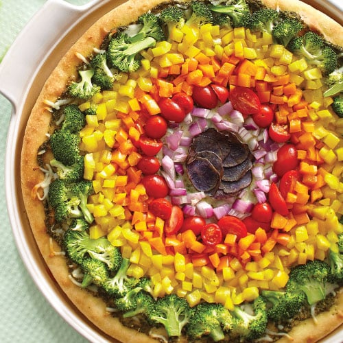 Rainbow Veggie Pizza 