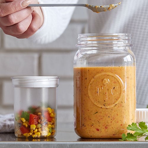 Roasted Corn & Red Pepper Chilled Soup