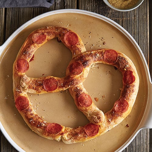 Pepperoni Pizza Stuffed Pretzel