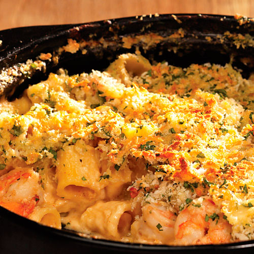 Baked Mac ‘N Cheese with Shrimp