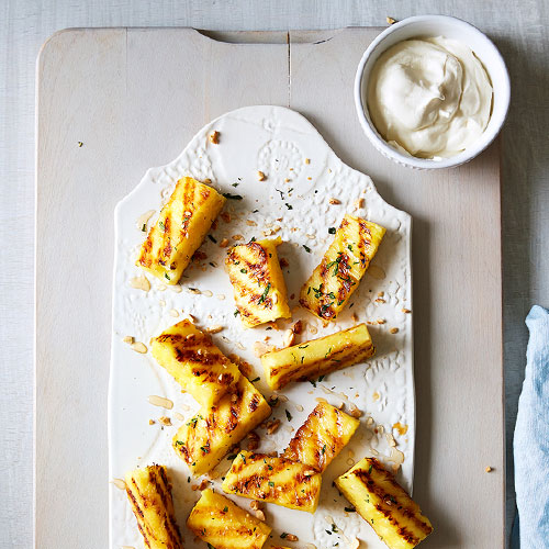 Grilled Pineapple With Honey Whipped Cream