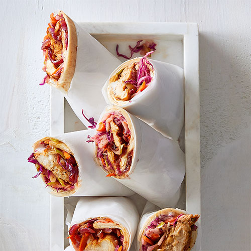 Barbecue Chicken & Coleslaw Wraps