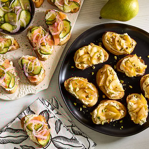 Crostini With Lemon Pepper Ricotta Spread
