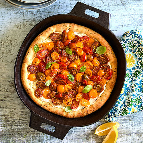 Tomato Basil Tart With Whipped Mozzarella