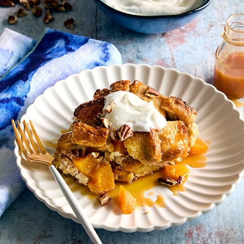 Peach Bread Pudding