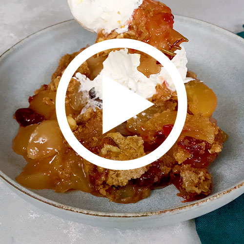 Play Apple-Cranberry Dump Cake Video