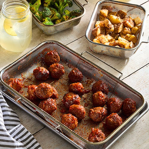 Grilled Meatballs & Veggies