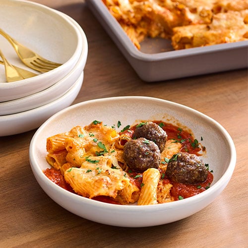 Meatball & Pasta Bake