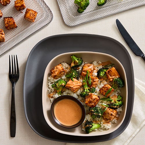 Air Fried Salmon and Broccoli