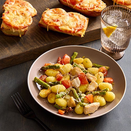 Sheet Pan Gnocchi and Tomato Bread