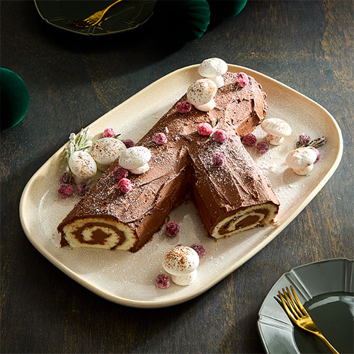 Chocolate Yule Log Cake