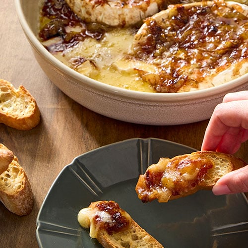 Caramelized Onion Baked Brie
