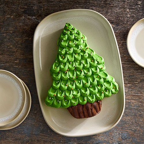 Tree-Shaped Decorated Cake 
