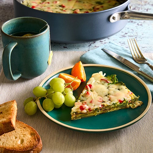 Fresh Spinach & Red Pepper Frittata