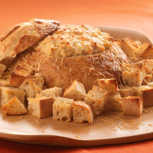 Bread Bowl Artichoke Dip