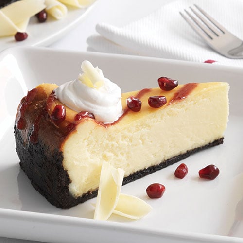 Pomegranate-White Chocolate Cheesecake