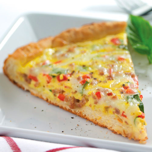 Sausage & Pepper Biscuit Frittata