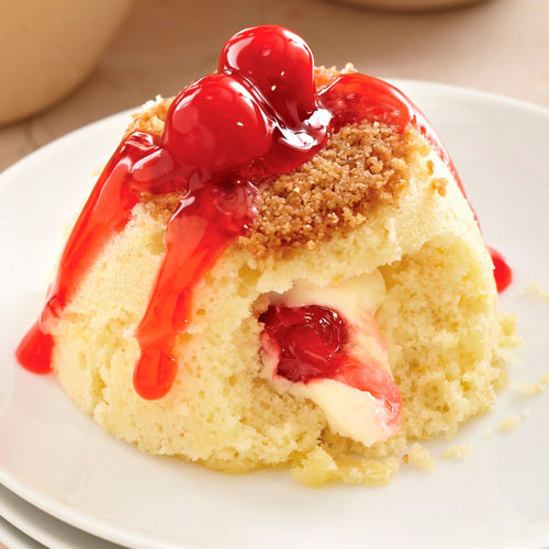 Upside-Down Cherry Cheesecakes