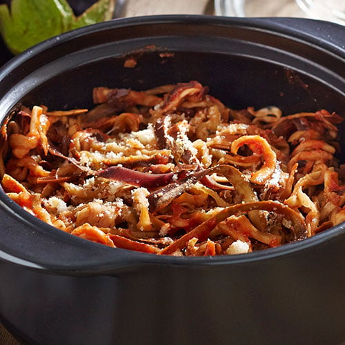 Quick Eggplant Parmesan Pasta